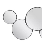 Specchio da Parete a Grappolo di Bolle in Vetro Argentato