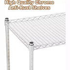 Carrello di servizio da cucina, carrello portaoggetti in metallo rimovibile con ruote e maniglia, carrello di servizio di livello commerciale, cucina, officina