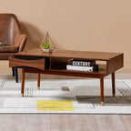 Tavolino da Caffè Dawson Mid-Century Modern con Cassetto e Ripiano