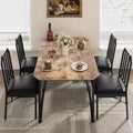 Tavolo e sedie da pranzo - Mobili moderni per sala da pranzo, sedie comode, design elegante ad angolo smussato, struttura resistente in MDF