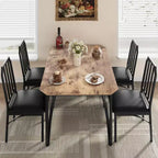 Tavolo e sedie da pranzo - Mobili moderni per sala da pranzo, sedie comode, design elegante ad angolo smussato, struttura resistente in MDF