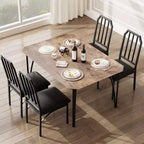 Tavolo e sedie da pranzo - Mobili moderni per sala da pranzo, sedie comode, design elegante ad angolo smussato, struttura resistente in MDF