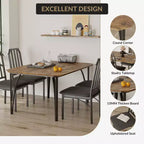 Tavolo e sedie da pranzo - Mobili moderni per sala da pranzo, sedie comode, design elegante ad angolo smussato, struttura resistente in MDF