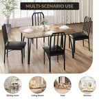 Tavolo e sedie da pranzo - Mobili moderni per sala da pranzo, sedie comode, design elegante ad angolo smussato, struttura resistente in MDF