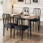 Tavolo e sedie da pranzo - Mobili moderni per sala da pranzo, sedie comode, design elegante ad angolo smussato, struttura resistente in MDF