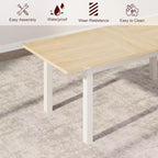 Tavolo da pranzo allungabile per 4-6 persone, 160 cm Tavolo grande in legno con struttura in metallo e ripiano in MDF, per cucina o sala da pranzo