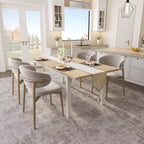Tavolo da pranzo allungabile per 4-6 persone, 160 cm Tavolo grande in legno con struttura in metallo e ripiano in MDF, per cucina o sala da pranzo