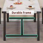 Tavolo da Pranzo Allungabile da 120-160 cm per 4-6 Persone, Tavolo Industriale in Legno con 2 Panche, Salvaspazio
