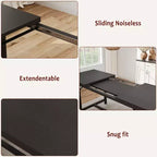 Tavolo da Pranzo Allungabile da 120-160 cm per 4-6 Persone, Tavolo Industriale in Legno con 2 Panche, Salvaspazio