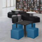Pouf Contenitore Quadrato Jean, 4 Pezzi