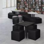 Pouf Contenitore Quadrato Jean, 4 Pezzi
