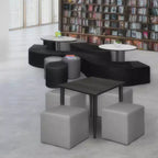 Pouf Contenitore Quadrato Jean, 4 Pezzi