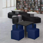 Pouf Contenitore Quadrato Jean, 4 Pezzi