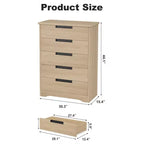 Cassettiera da camera da letto con 5 cassetti, in legno, per armadio, contenitore, organizer per ingresso, soggiorno e ufficio