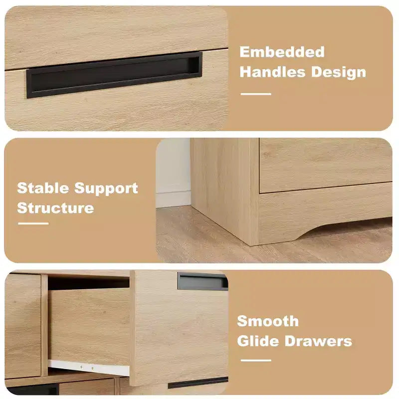 Cassettiera da camera da letto con 5 cassetti, in legno, per armadio, contenitore, organizer per ingresso, soggiorno e ufficio