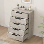 Cassettiera da camera da letto con 5 cassetti, in legno, per armadio, contenitore, organizer per ingresso, soggiorno e ufficio