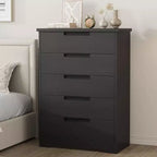 Dresser for Bedroom with 5 Drawers Wooden Chest of Drawers for Closet Dresser Storage Unit Organizer for Hallway Living Room and Office