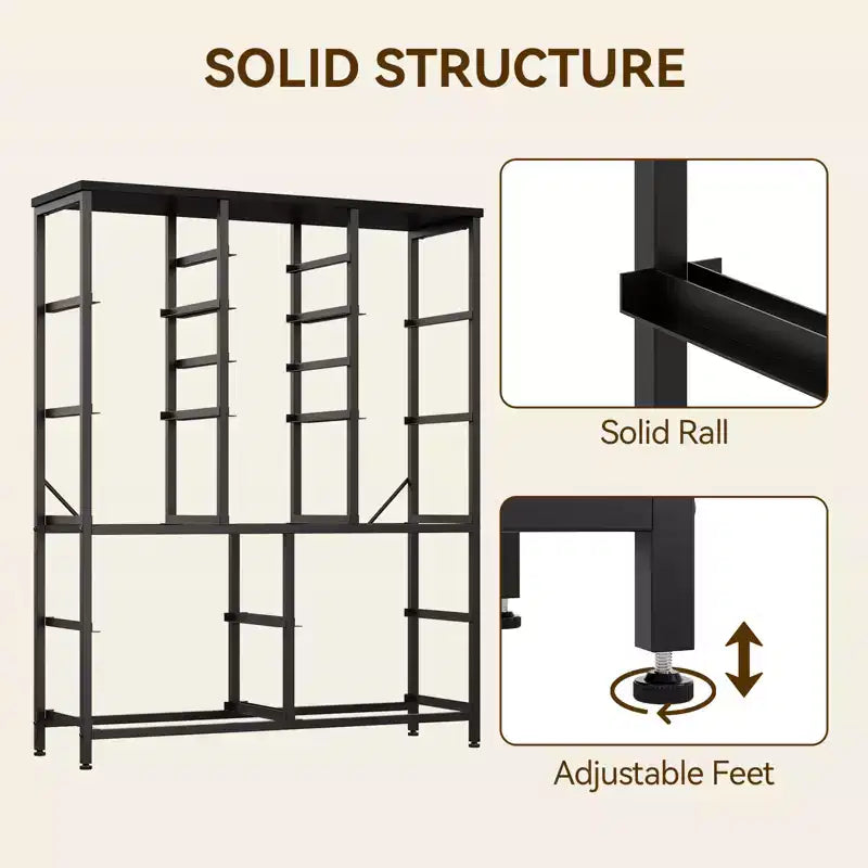 Cassettiera in tessuto alta 122 cm con 15 cassetti e struttura in acciaio e piano in legno, comò robusto per camera da letto, armadio, corridoio, soggiorno