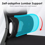 Sedia da ufficio ergonomica in rete, sedia da computer con supporto lombare e bracciolo ribaltabile, sedia comoda con ruote per studio, ufficio, casa