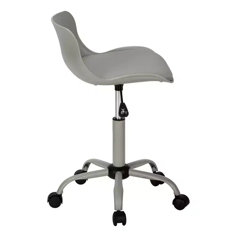 Sedia da ufficio moderna regolabile in altezza, sedia da scrivania con base e ruote in metallo, sedia da computer girevole a 360° per studio, ufficio
