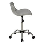 Sedia da ufficio moderna regolabile in altezza, sedia da scrivania con base e ruote in metallo, sedia da computer girevole a 360° per studio, ufficio