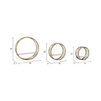 Mensole rotonde moderne in metallo da parete - Mensole galleggianti con struttura in ferro e ripiano in legno - Per decorazione casa, ufficio, stanza - Set da 3, bianco