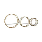 Mensole rotonde moderne in metallo da parete - Mensole galleggianti con struttura in ferro e ripiano in legno - Per decorazione casa, ufficio, stanza - Set da 3, bianco