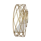 Mensole rotonde moderne in metallo da parete - Mensole galleggianti con struttura in ferro e ripiano in legno - Per decorazione casa, ufficio, stanza - Set da 3, bianco