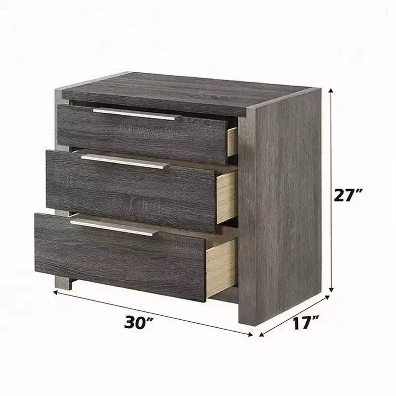 Comodino Royal Hampton, 76 cm, 5 Cassetti con Maniglie in Metallo