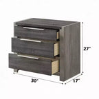 Comodino Royal Hampton, 76 cm, 5 Cassetti con Maniglie in Metallo