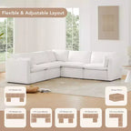 Divano componibile reclinabile elettrico