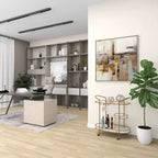 Carrello Bar Contemporaneo in Ferro Dorato: Elegante Contenitore a 3 Ripiani con Ruote, per Interni