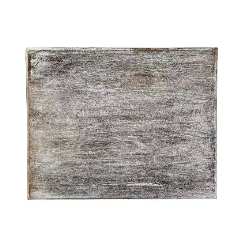 Comodino Tijeras Artigianale Boho in Legno di Mango Bianco Decapato: Realizzato a Mano, Mobile Contenitore, Nessun Montaggio Richiesto