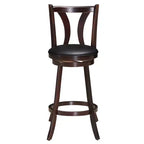 Sgabelli Girevoli da Bar, Sedie con Altezza da Bar da 29,5" con Gambe in Legno di Gomma