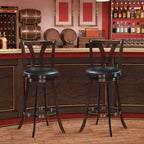 Sgabelli Girevoli da Bar, Sedie con Altezza da Bar da 29,5" con Gambe in Legno di Gomma