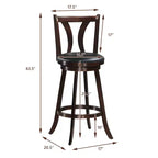 Sgabelli Girevoli da Bar, Sedie con Altezza da Bar da 29,5" con Gambe in Legno di Gomma