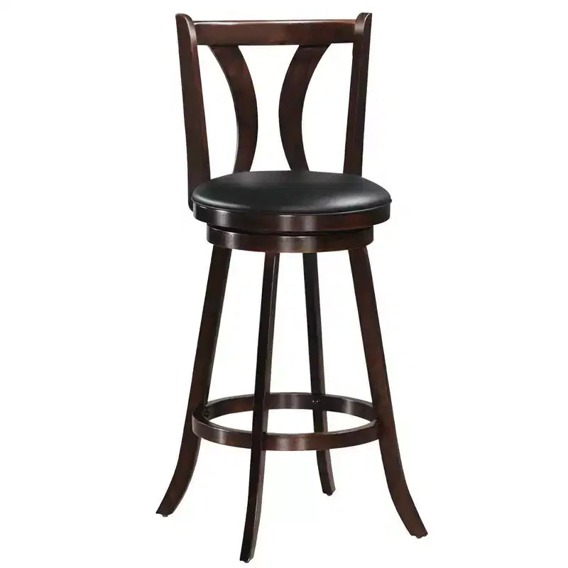 Sgabelli Girevoli da Bar, Sedie con Altezza da Bar da 29,5" con Gambe in Legno di Gomma