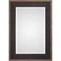 Uttermost Rectangular Vanity Accent Wall Mirror Rustic Beveled Black Aged Bronze Wood Frame 30 Wide for Bathroom Bedroom Home