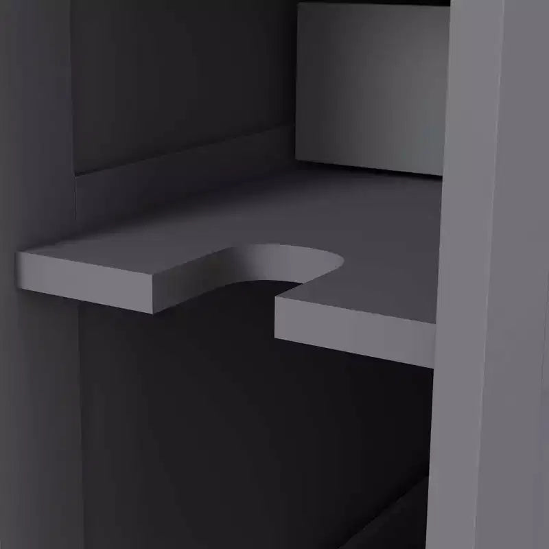 Mobiletto Salvaspazio da Bagno Stretto in Legno con Ruote 6,25 x 20,5 x 28,25