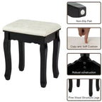 Toeletta Trucco con 5 Cassetti e 12 Luci LED Nera