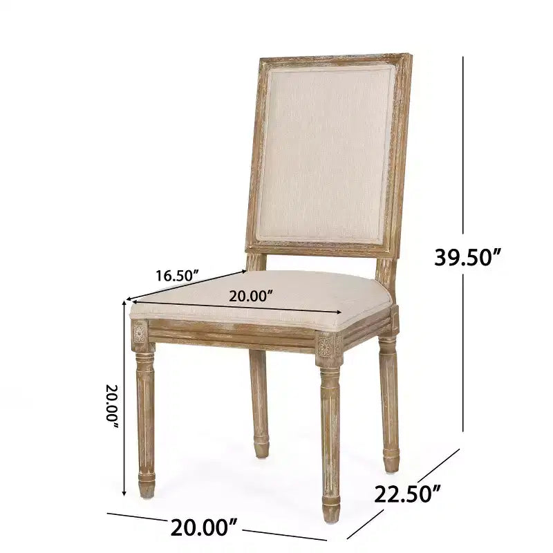 2 sedie da pranzo imbottite in legno Regina stile country francese