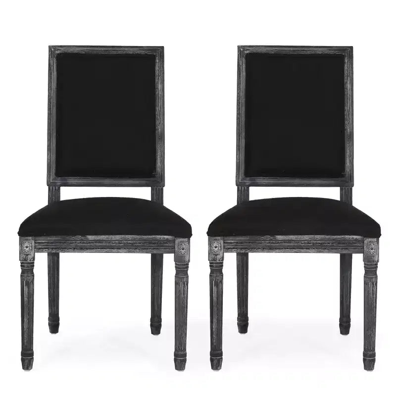 2 sedie da pranzo imbottite in legno Regina stile country francese