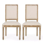 2 sedie da pranzo imbottite in legno Regina stile country francese