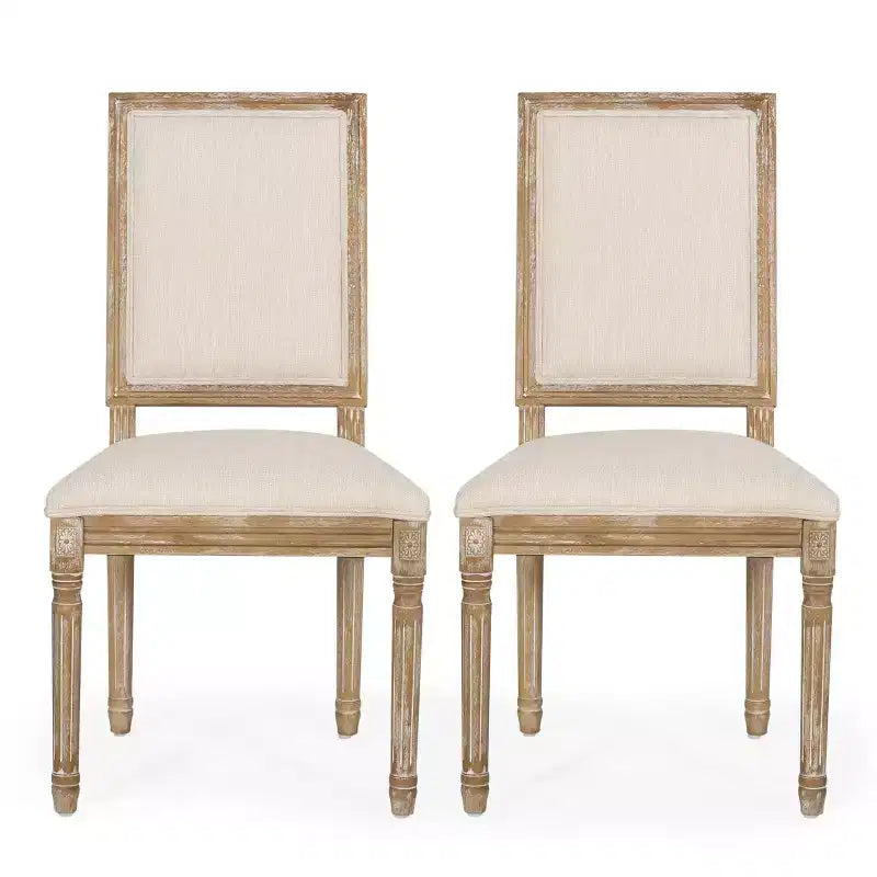 2 sedie da pranzo imbottite in legno Regina stile country francese