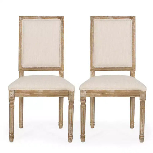 2 sedie da pranzo imbottite in legno Regina stile country francese