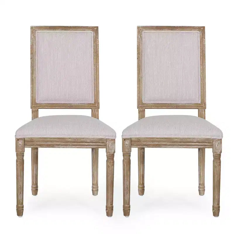 2 sedie da pranzo imbottite in legno Regina stile country francese