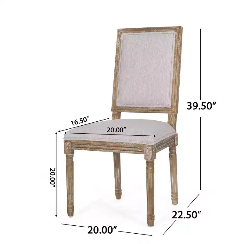 2 sedie da pranzo imbottite in legno Regina stile country francese